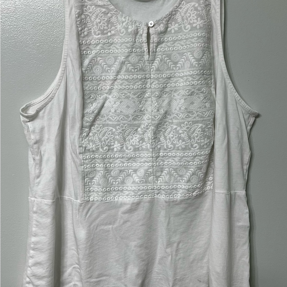 Jill White Sleeveless Textured Top – Women’s XL - Picture 3 of 7